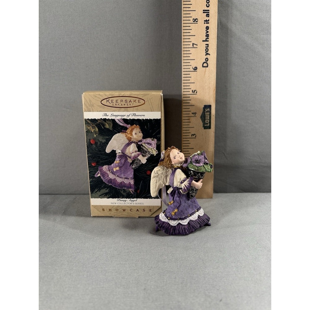 Vintage Hallmark Keepsake‎ Ornament 1996 "Pansy Angel" Language Of Love